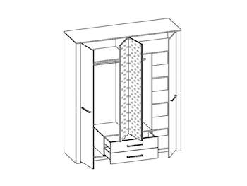 Шкаф распашной Кристина - 4, ель